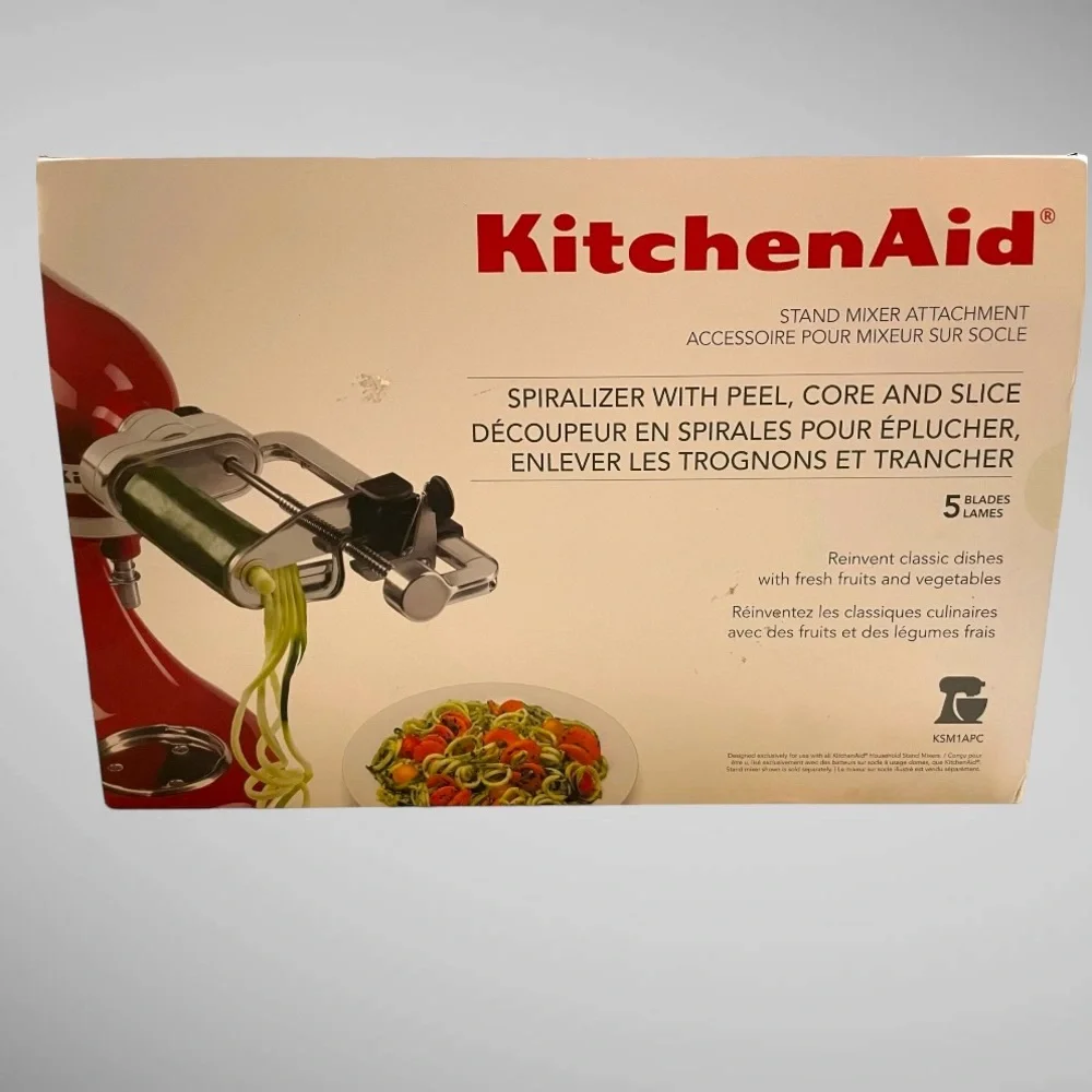 New! KitchenAid SPIRALIZER PEEL, CORE SLICE STAND MIXER ATTACHMENT
